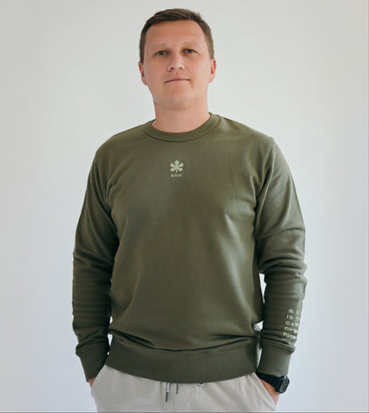 "Kyiv" Cotton Crewneck Sweatshirt