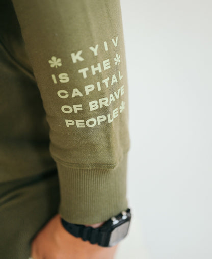 "Kyiv" Cotton Crewneck Sweatshirt